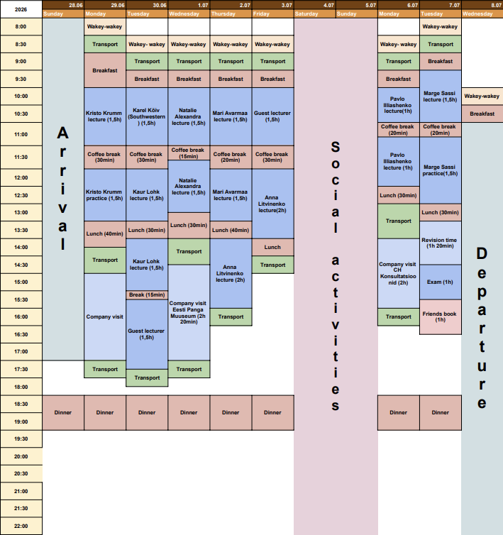 Timetable