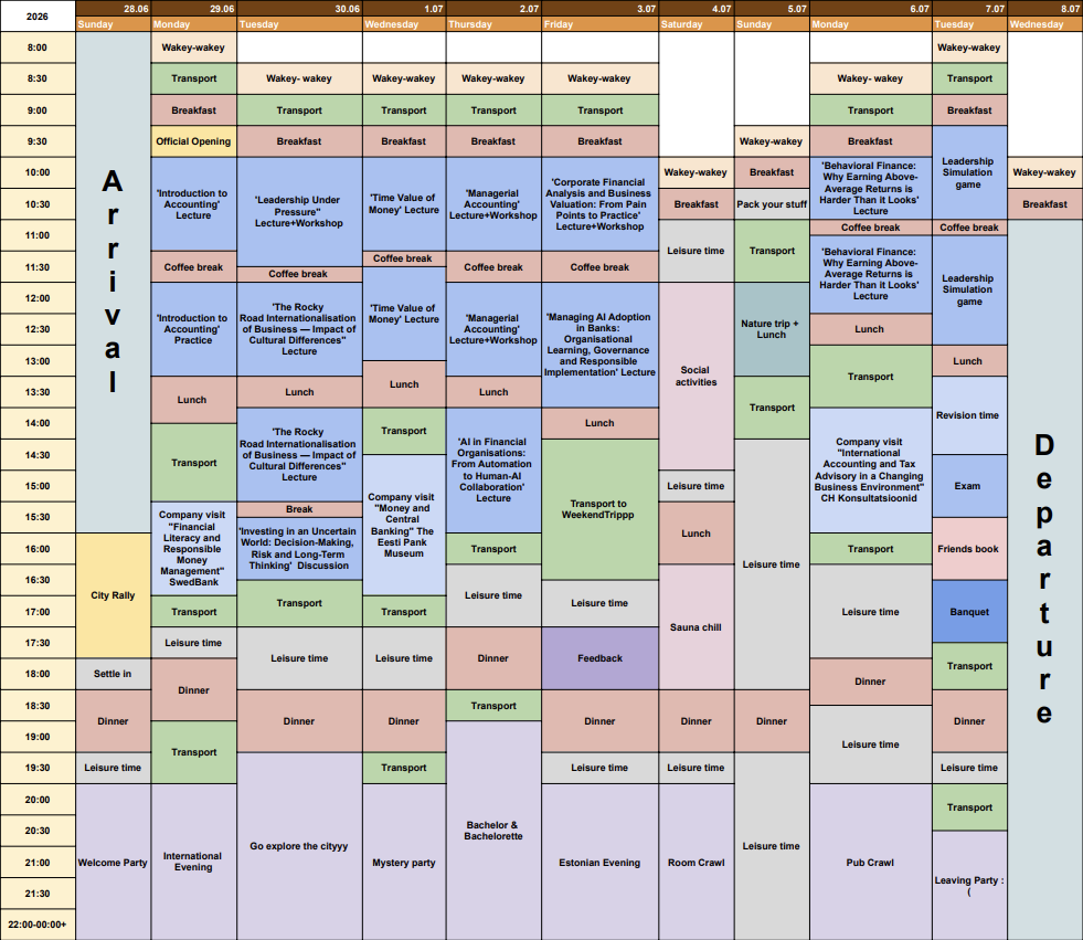 Timetable